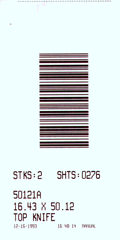 Thermal Printed Load Tag